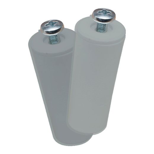 Tope Persiana Pr08, Gris 40 Mm 2 Unidades