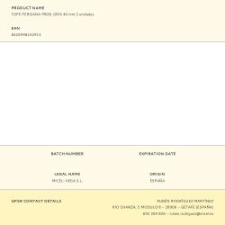 Tope Persiana Pr08, Gris 40 Mm 2 Unidades