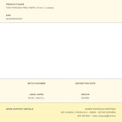 Tope Persiana Pr08, Marfil 40 Mm  2 Unidades