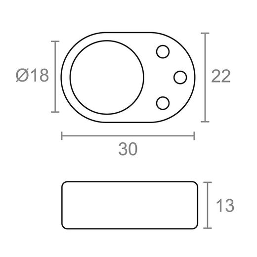 Tope Puerta Manilla Amortiguador Tp16, Transparente, 30 X 22 X 13 Mm
