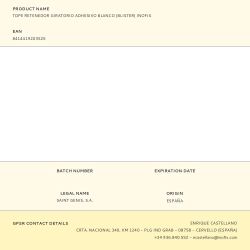 Tope Retenedor Giratorio Adhesivo Blanco (Blister) Inofix