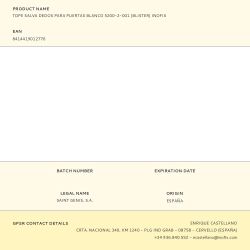 Tope Salva Dedos Para Puertas Blanco 5200-2-001 (Blister) Inofix