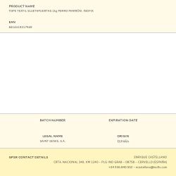 Tope Textil Sujetapuertas 1Kg Perro Marrón. Inofix