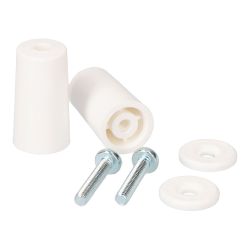 Topes Para Persiana Blanco 40 Mm Largo, 2 Unidades