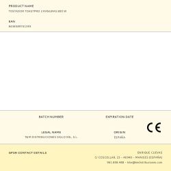 Tostador Toastpro 2 Ranuras 800 W