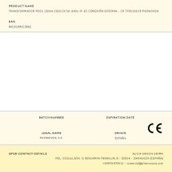 Transformador Pool 150Va 230/12V 50-60Hz Ip-65 Conexión Externa - Cr Tp30103Cr