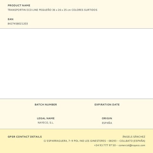Transportín Eco Line Pequeño Colores Surtidos 36 X 26 X 25 Cm