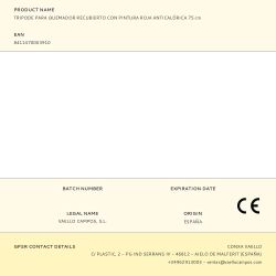 Trípode Para Quemador Recubierto Con Pintura Roja Anticalórica, 75 Cm