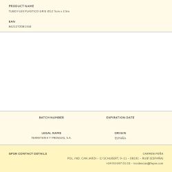 Tubo Flex Plastico Gris Ø12´5Cm X 2.5M