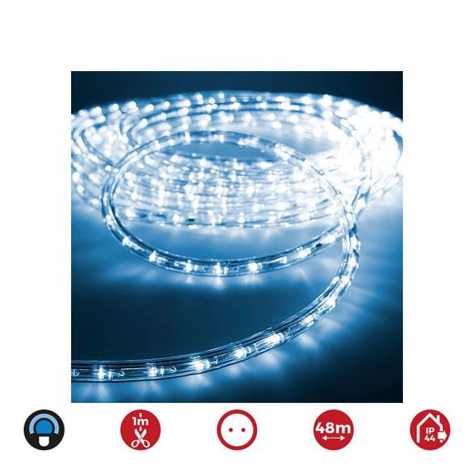 Tubo Flexiled 2 Vias Fijo 48 M 30 Leds/M Ip44 Azul