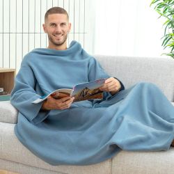 Batamanta Individual Con Bolsillo Central Faboulazy Azul 130 X 170 Cm