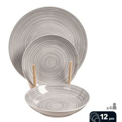 Vajilla 12 Pcs Porcelana Sakura 26,5 / 20 / 19 Cm Caison