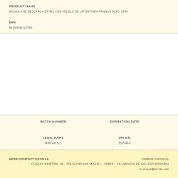 Valvula De Descarga De Wc Con Muelle De Laton Para Tanque Alto  Edm