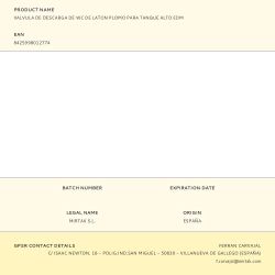 Valvula De Descarga De Wc De Laton Plomo Para Tanque Alto Edm