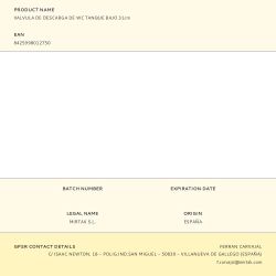 Valvula De Descarga De Wc Tanque Bajo 31Cm