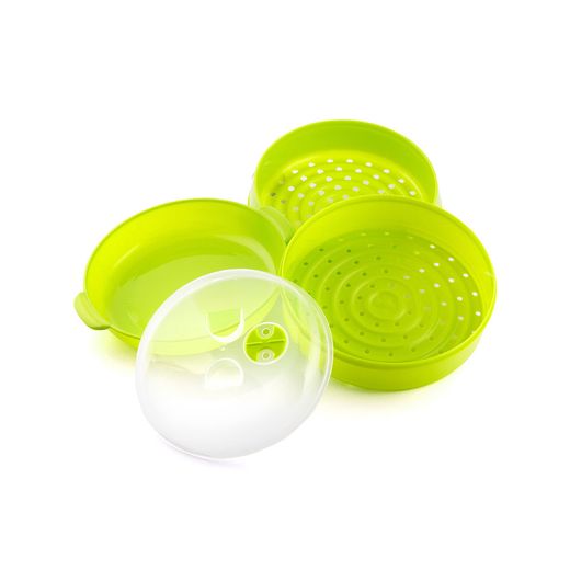 Vaporera Doble Para Microondas Fresh Ø22 X 12/17 Cm