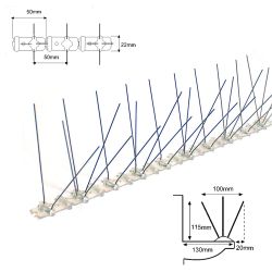 Varilla Disuasoria Para Aves, Inoxidable Con Base Metacrilato, 0,5 M X 11,5 Cm