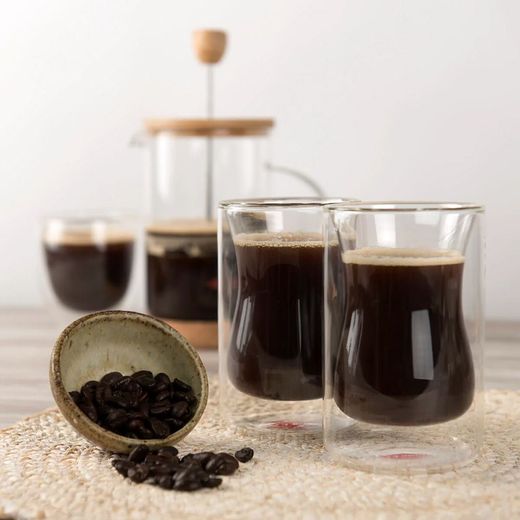 Tazas De Doble Pared Palermo, Resistentes A Golpes Y Temperaturas, 200 Ml, 2 Uds