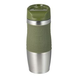 Vaso De Viaje De Acero Inoxidable, Verde Oliva, Experto, 360 Ml, Ø8,3 X 21,2 Cm