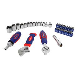 Vasos Con Carraca, Mango Y Llave Ajustable, Métrica, 38 Piezas