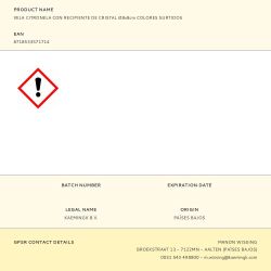 Vela Citronela Con Recipiente De Cristal, Ø8 X 8 Cm, Colores Surtidos