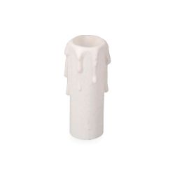 Vela Mediana Para Portalamparas E14 Blanco (Retractilado)