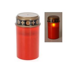 Vela Para Difuntos (Cementerio) Con Luz Led. 2 X Lr14 (Pilas No Incluidas) Luz Blanco Cálido