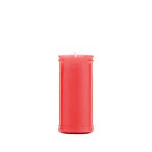Vela Para Difuntos Plastificada Roja Ø55X130Mm