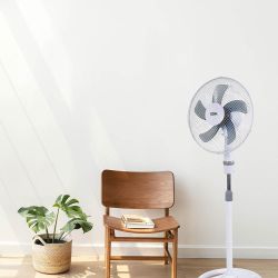 Ventilador 3 En 1, Blanco, Potencia 45W, Aspas Ø40 Cm, Altura Regulable 107-133 Cm