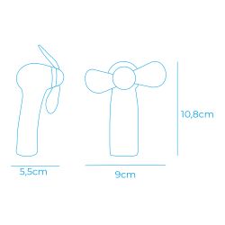 Ventilador A Pilas "Funny Colors" 2 X Aa (No Incluidas) Edm Colores Surtidos