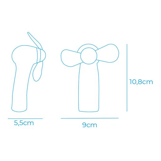 Ventilador A Pilas "Funny Colors" 2 X Aa (No Incluidas) Edm Colores Surtidos