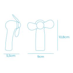 Ventilador A Pilas "Funny Colors" 2 X Aa (No Incluidas) Edm Colores Surtidos