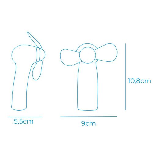 Ventilador A Pilas "Funny Colors" 2 X Aa (No Incluidas) Edm Colores Surtidos