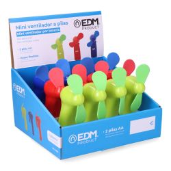 Ventilador A Pilas "Funny Colors" 2 X Aa (No Incluidas) Edm Colores Surtidos