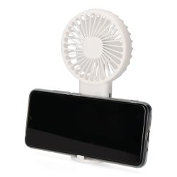 Ventilador De Mano Con Base Extraible Y Soporte Para Smartphone, 9 X 3 X 18 Cm