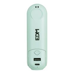 Ventilador De Mano Plegable, Linterna,Powerbank, Soporte Smartphone, Colores Surtidos, 3,7 X 11,9 Cm