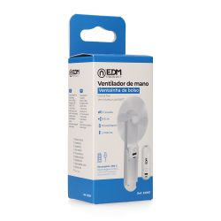 Ventilador De Mano Plegable, Linterna,Powerbank, Soporte Smartphone, Colores Surtidos, 3,7 X 11,9 Cm