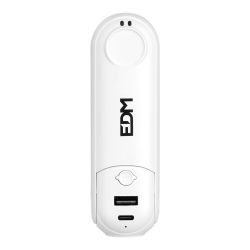 Ventilador De Mano Plegable, Linterna,Powerbank, Soporte Smartphone, Colores Surtidos, 3,7 X 11,9 Cm