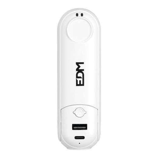 Ventilador De Mano Plegable, Linterna,Powerbank, Soporte Smartphone, Colores Surtidos, 3,7 X 11,9 Cm