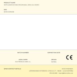 Ventilador De Mano Recargable, 4000 Mah, Negro