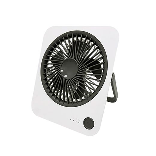 Ventilador De Sobremesa Recargable Blanco Y Negro, 1200 Mah, 165 X 140 X 32,5 Mm
