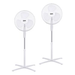 Ventilador De Pie 38 W, Blanco, Ø40 Cm, Pack De 2 Unidades