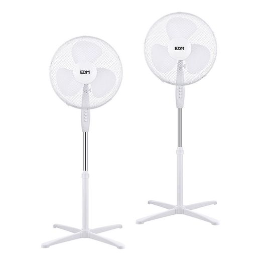 Ventilador De Pie 38 W, Blanco, Ø40 Cm, Pack De 2 Unidades