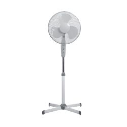Ventilador De Pie, 50 W, Ø40 Cm, Extraible, 3 Velocidades, Blanco