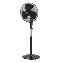 Ventilador De Pie Base Circular, Negro, Potencia 45 W, 55,6 Db, Aspas Ø40 Cm, Altura Regulable 110-130 Cm
