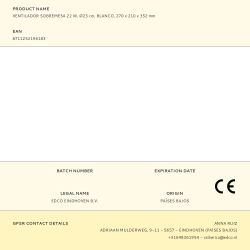 Ventilador De Sobremesa Blanco 22 W, Ø23 Cm, 270 X 210 X 352 Mm