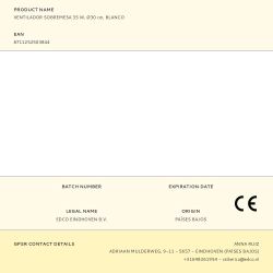 Ventilador De Sobremesa Blanco 35 W, Aspas Ø30 Cm, 34 X 23,5 X 46 Cm