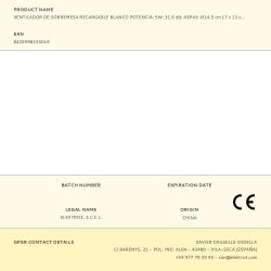 Ventilador De Sobremesa Recargable Blanco 5W, 31,6 Db, Aspas: Ø14,5 Cm 17 X 13 X 26 Cm