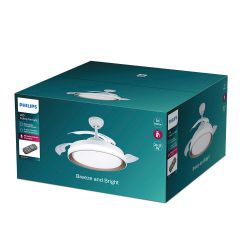Ventilador De Techo De Led Modelo Bliss. Color Dorado. Potencia: 28 + 35 W Aspas: Ø 106 Cm Con Mando A Distancia