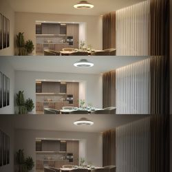 Ventilador De Techo, Led 3 Cct, Dc 25 W + Led 60 W, Modelo Amigo, Blanco Con Difusor Opal, Ø57,5 Cm